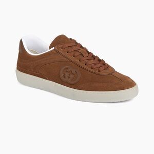 Gucci Men's G75 low - top sneakers Tan Suede Sneakers